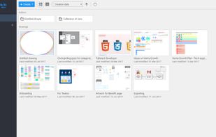 Dashboard for easy drawing & team management with options to create unlimited folder.