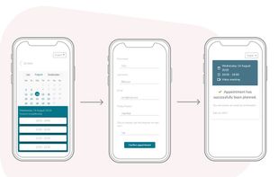 An integrated scheduler so clients can book a meeting with you.