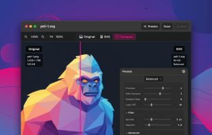 Drag and drop raster images to convert to SVG.