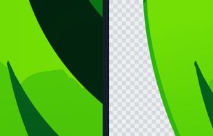 Two shapes joined into one object with a smooth blend.