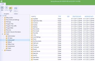 Restore individual files from ANY backup type