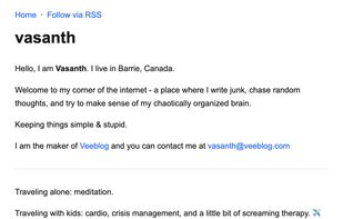 Veeblog screenshot 1