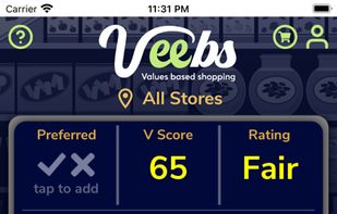 Veebs - Values Based Shopping screenshot 1
