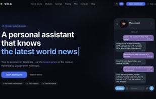 Home page of VELA