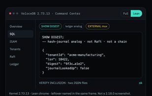 VeloceDB screenshot 1