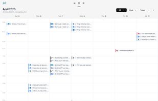 Plan and review scheduled posts across Instagram, Facebook, LinkedIn, X, TikTok, and YouTube in a weekly content calendar