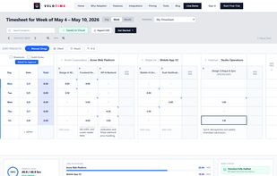 Completed timesheet on Velotime