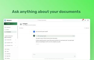 Conversational AI agent that answers natural language questions about your documents, executes multi-step tasks, and shows structured results.