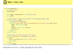 Look and feel of a Vely program