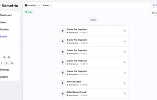 Vemetric screenshot 1