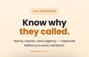 Vera screens inbound calls and shows the conversation in real time.