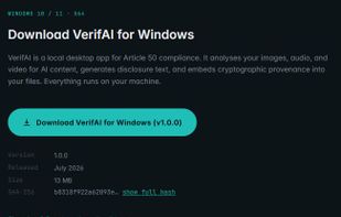 VerifAI screenshot 1