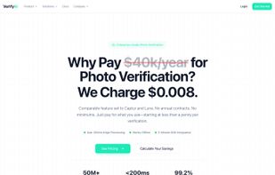 VerifyAI product homepage and use cases