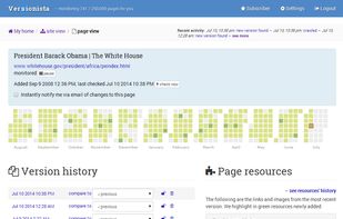 Versionista screenshot 3