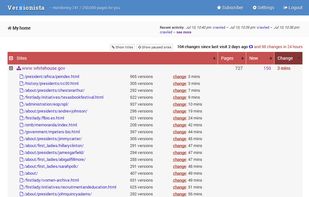 Versionista screenshot 1