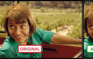 Original horizontal video auto reframed and cropped to vertical for YouTube Shorts and Tiktoks