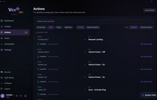 Recently run actions list