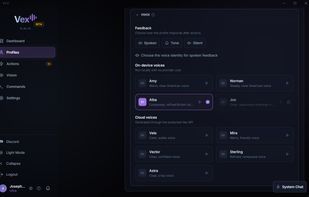 Voice options