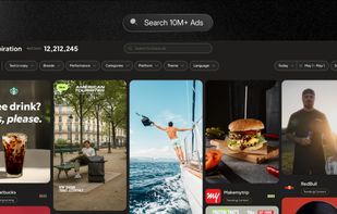 Ad library with 12M+ ads from top brands. Search and filter by platform, industry, format, and performance to find creative inspiration.