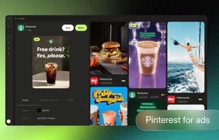 Visual ad search lets you click any creative to find similar ads based on style, color, composition, and format. Pinterest-style discovery for ad inspiration.