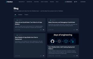 Publish product updates and stories from apps built on VibeNest.