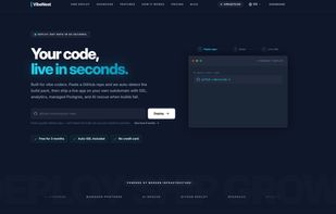 Paste a GitHub repo and move toward a live app for first users.
