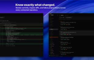 Know exactly what changed.
Review commits, inspect diffs, and follow project history across every connected repository.