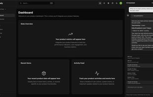 AI Assistant with Real Tools
Sidebar chatbot that actually calls functions: getAnalytics, getBillingInfo, getTeamMembers, and more.