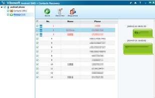 Vibosoft Android SMS+Contacts Recovery screenshot 2