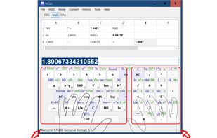 Mode 1 (Numpad + Left Hand): Ideal for desktop full-size keyboards. The right hand handles numbers while the left hand accesses extended scientific functions.