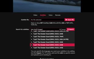 Handy subtitle search will help you fetch captions in your language.
