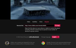 Remote control will let you control the player from your phone.