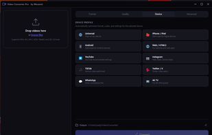 10 device profiles: iPhone, Android, YouTube, TikTok, Instagram, WhatsApp