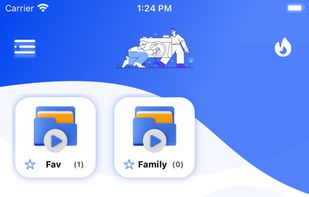 This is the video locker home screen manage all folders