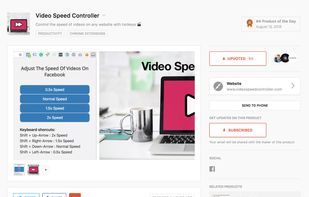 Video Speed Controller with Hotkeys screenshot 1