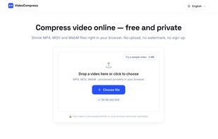 Video inspector: codec, container, bitrate and resolution read directly in the browser.
