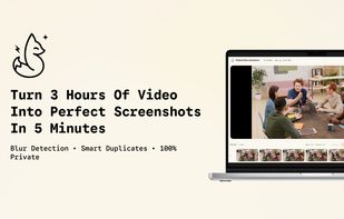 Clean interface for quick video processing