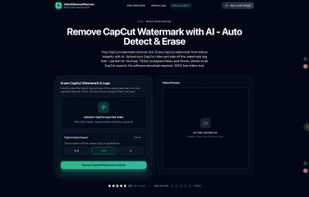 Specialized CapCut Remover: Specifically optimized for social media creators. The AI automatically detects and erases CapCut watermarks, logos, and ending screens (black frames) from TikTok or Reels exports without blurring the video quality.