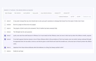 Transcript of an uploaded audio recording (a public-domain reading) with timestamped lines.