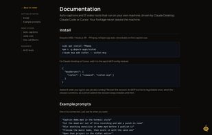 Docs for the MCP server and the command line interface