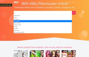 online video search with results