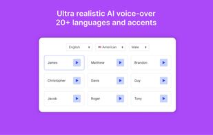 Language and accent selector