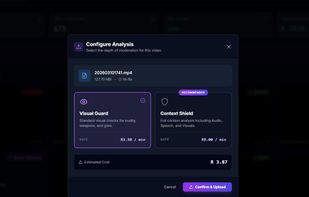 VidSentry Configure Upload