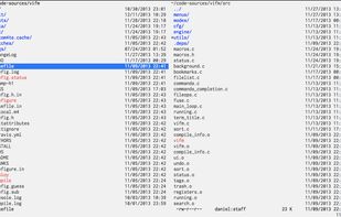 Vifm with light theme in iTerm2 with Inconsolata font on OS X 