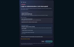 Link interrupts, analysis information and warning