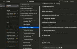 Conversation outline: Navigate long conversations by jumping to any message or heading.