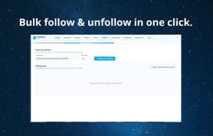 Start and stop following tons of people in a one click
