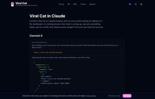 MCP server docs, so an AI assistant can schedule posts directly