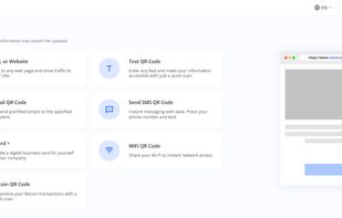 Static QR code creation page