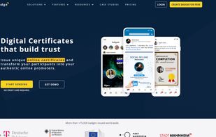 Virtualbadge.io landing page